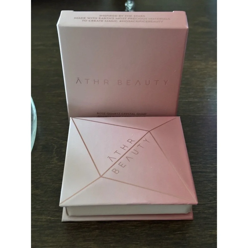 ATHR‎ Beauty Rose Quartz Crystal Quad Eyeshadow Palette Vegan Clean Makeup NIB 2